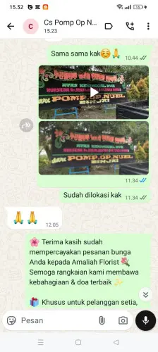 Testimonial Papan Bunga rajabasa