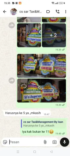 Testimonial Papan Bunga rajabasa