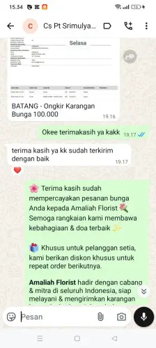 Testimonial Papan Bunga rajabasa